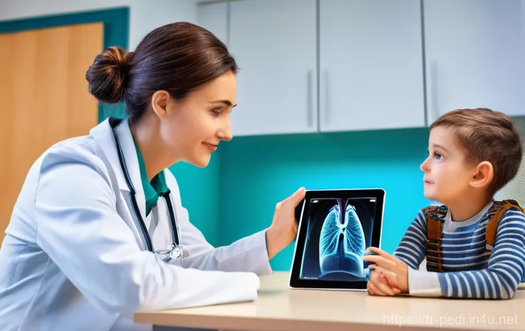 소아 천식 진단 및 치료 병원 추천 - **Prompt:** A vibrant 9-year-old child with a bright smile, full of energy, confidently riding a bic...
