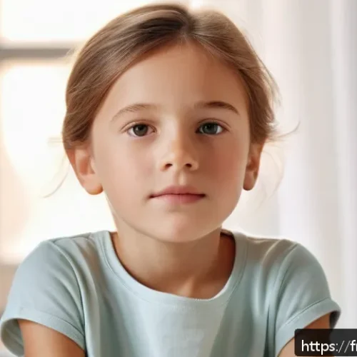 소아과에서 다루는 피부질환 종류 - A close-up portrait of a young child with sensitive skin showing mild redness and irritation around ...