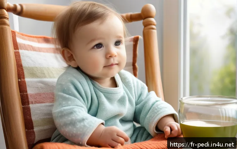소아과에서 자주 다루는 감기 증상과 치료 - A cozy nursery scene featuring a toddler wearing soft cotton pajamas and a warm blanket, sitting qui...